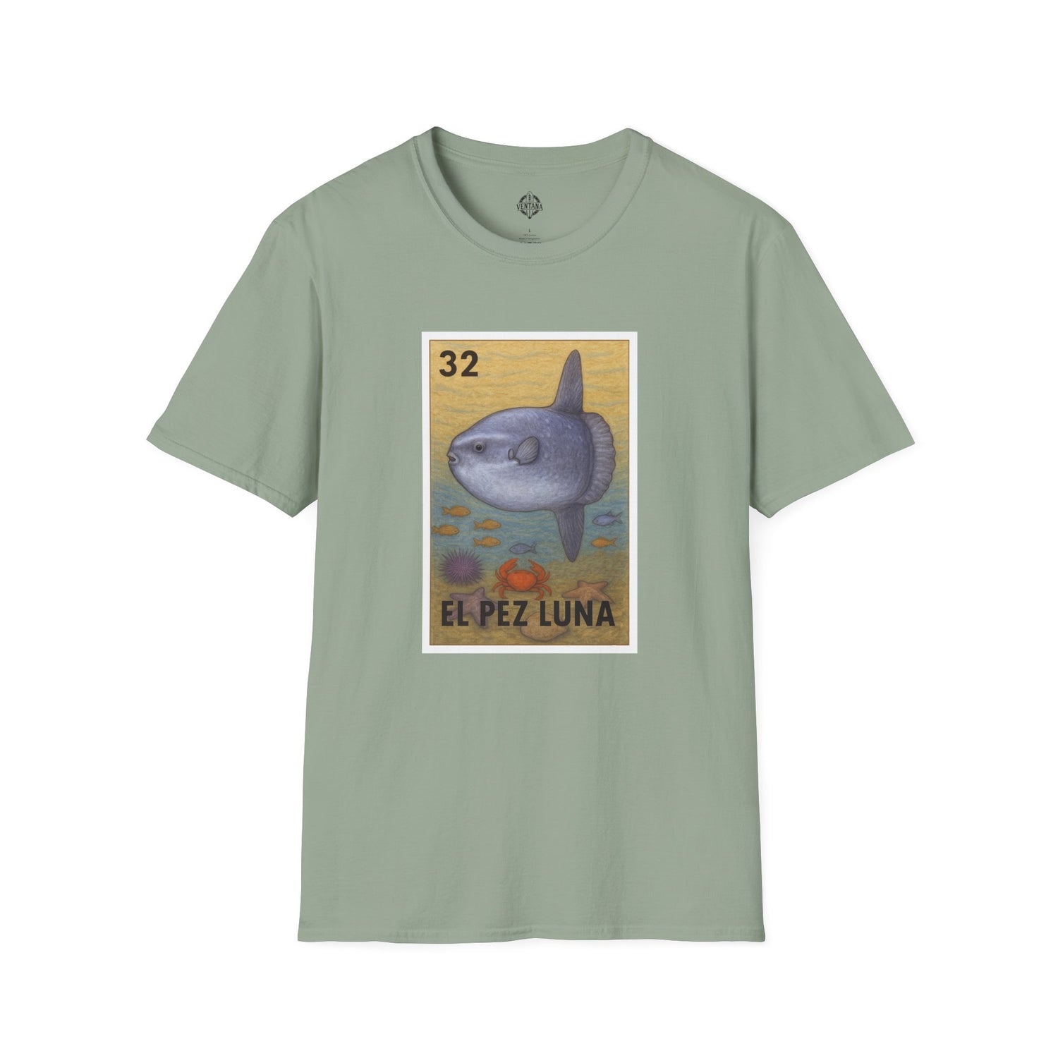 Sunfish Lotería Unisex - Soft Style U.S. Cotton T-Shirt (El Pez Luna)