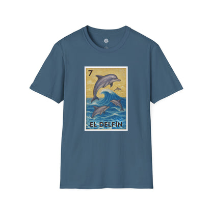 Dolphin Lotería Unisex - Soft Style U.S. Cotton T-Shirt (El Delfín)