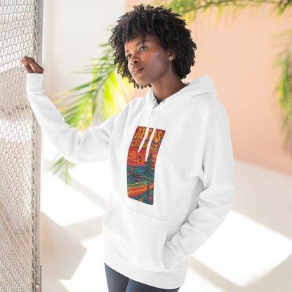 Aptos California Psychedelic Unisex - Pull-Over Cotton Blend Fleece Hoodie