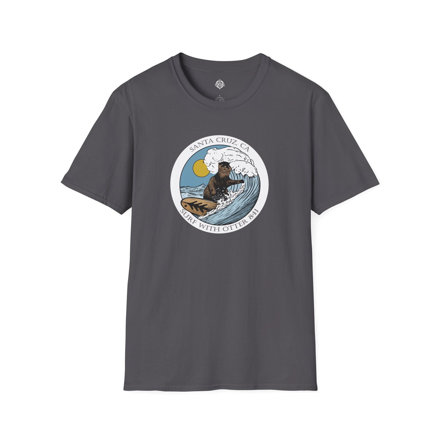 Surf with Otter 841 by Thiago Bianchini Unisex - Soft Style U.S. Cotton T-Shirt