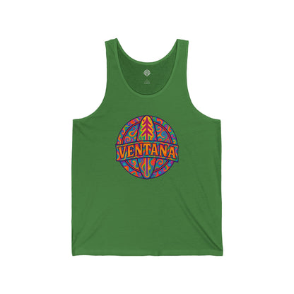 Ventana Psychedelic Treefish Logo - Cotton Jersey Tank Top Unisex