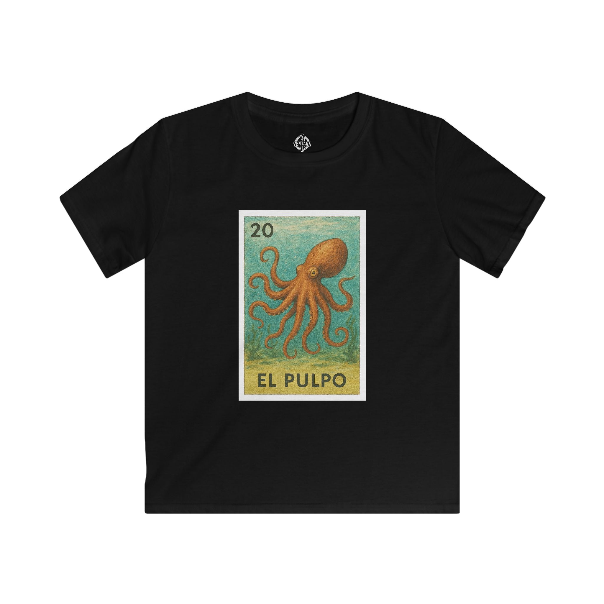 Octopus Lotería Kids - Soft Style U.S. Cotton T-Shirt (El Pulpo)