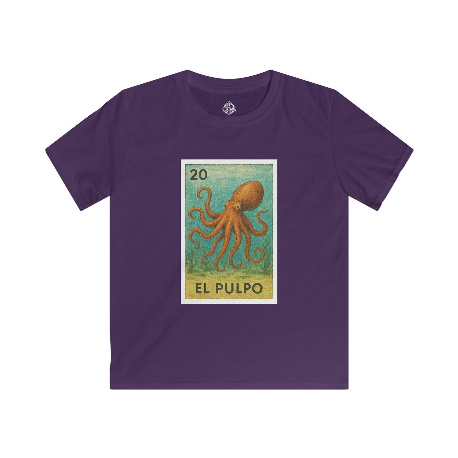 Octopus Lotería Kids - Soft Style U.S. Cotton T-Shirt (El Pulpo)