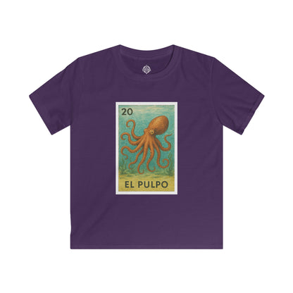 Octopus Lotería Kids - Soft Style U.S. Cotton T-Shirt (El Pulpo)