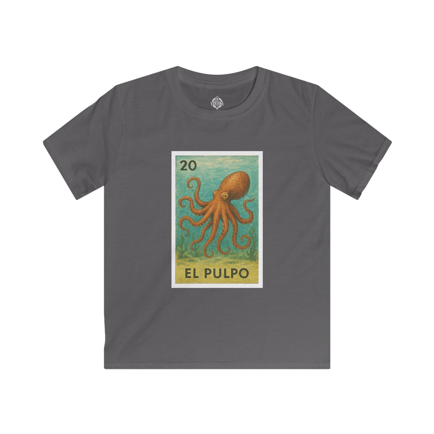 Octopus Lotería Kids - Soft Style U.S. Cotton T-Shirt (El Pulpo)