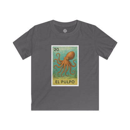Octopus Lotería Kids - Soft Style U.S. Cotton T-Shirt (El Pulpo)