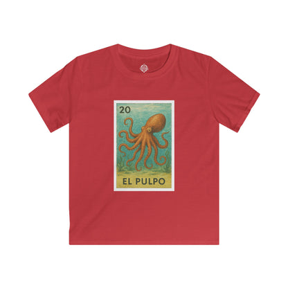 Octopus Lotería Kids - Soft Style U.S. Cotton T-Shirt (El Pulpo)