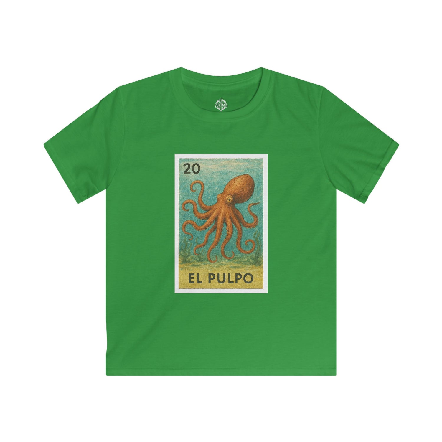 Octopus Lotería Kids - Soft Style U.S. Cotton T-Shirt (El Pulpo)