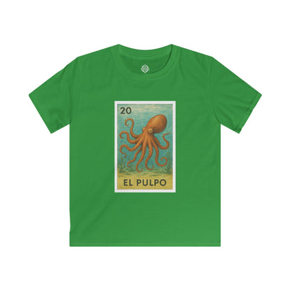 Octopus Lotería Kids - Soft Style U.S. Cotton T-Shirt (El Pulpo)
