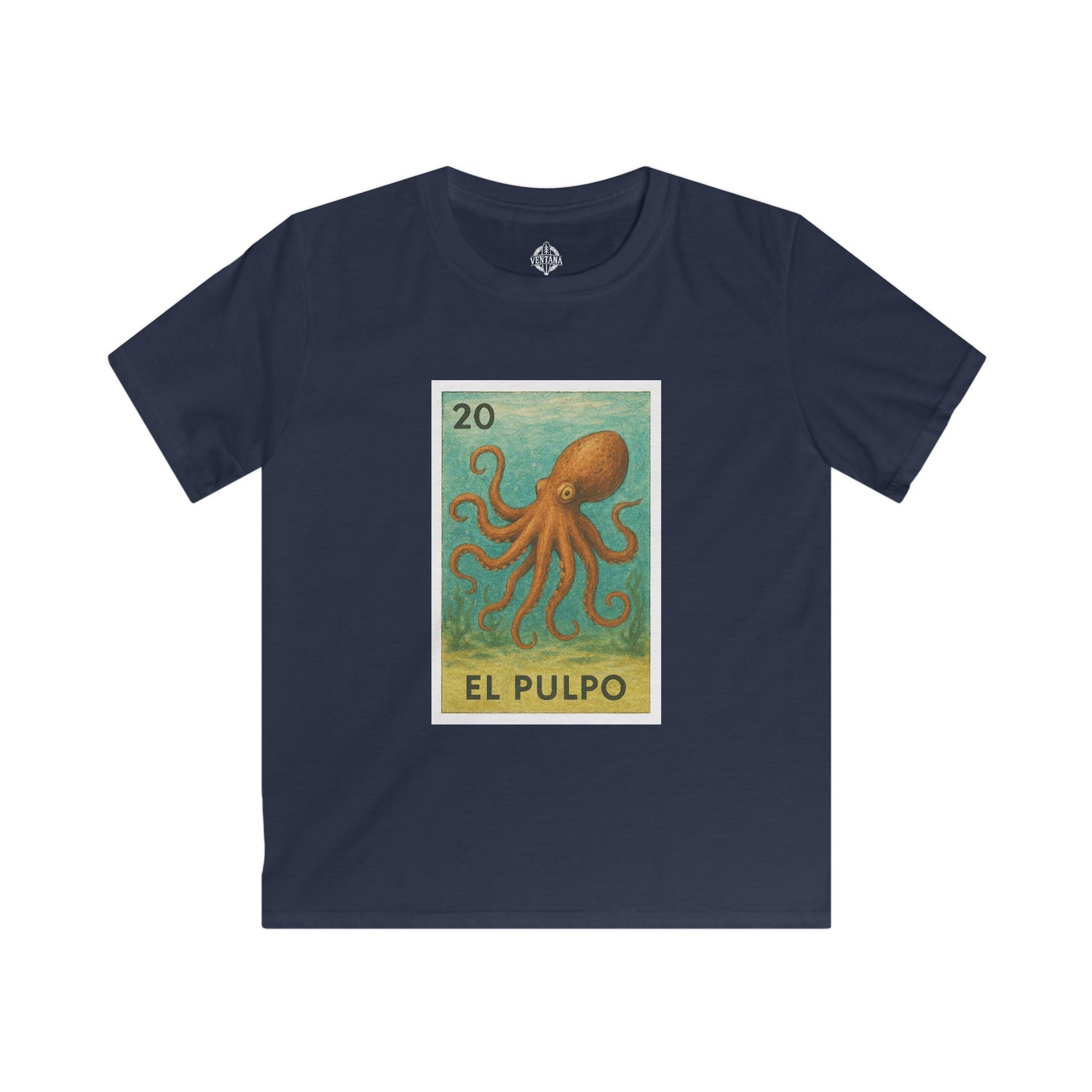 Octopus Lotería Kids - Soft Style U.S. Cotton T-Shirt (El Pulpo)