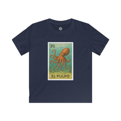 Octopus Lotería Kids - Soft Style U.S. Cotton T-Shirt (El Pulpo)