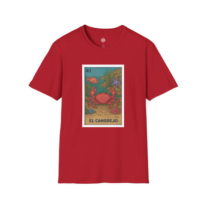 Crab Lotería Unisex - Soft Style U.S. Cotton T-Shirt (El Cangrejo)
