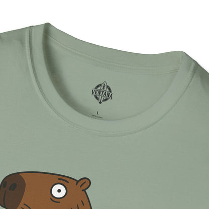 Capybara Surfer Unisex - Soft Style U.S. Cotton T-Shirt