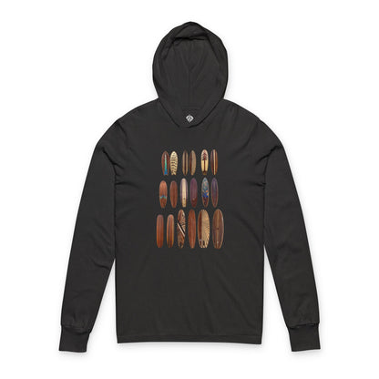 Ventana Wooden Surfboards Unisex - Cotton Long Sleeve Hooded T-Shirt