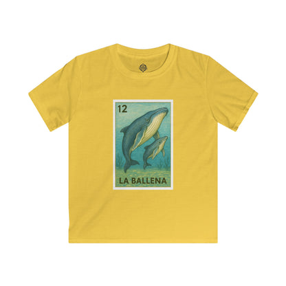 Whale Lotería Kids - Soft Style U.S. Cotton T-Shirt (La Ballena)