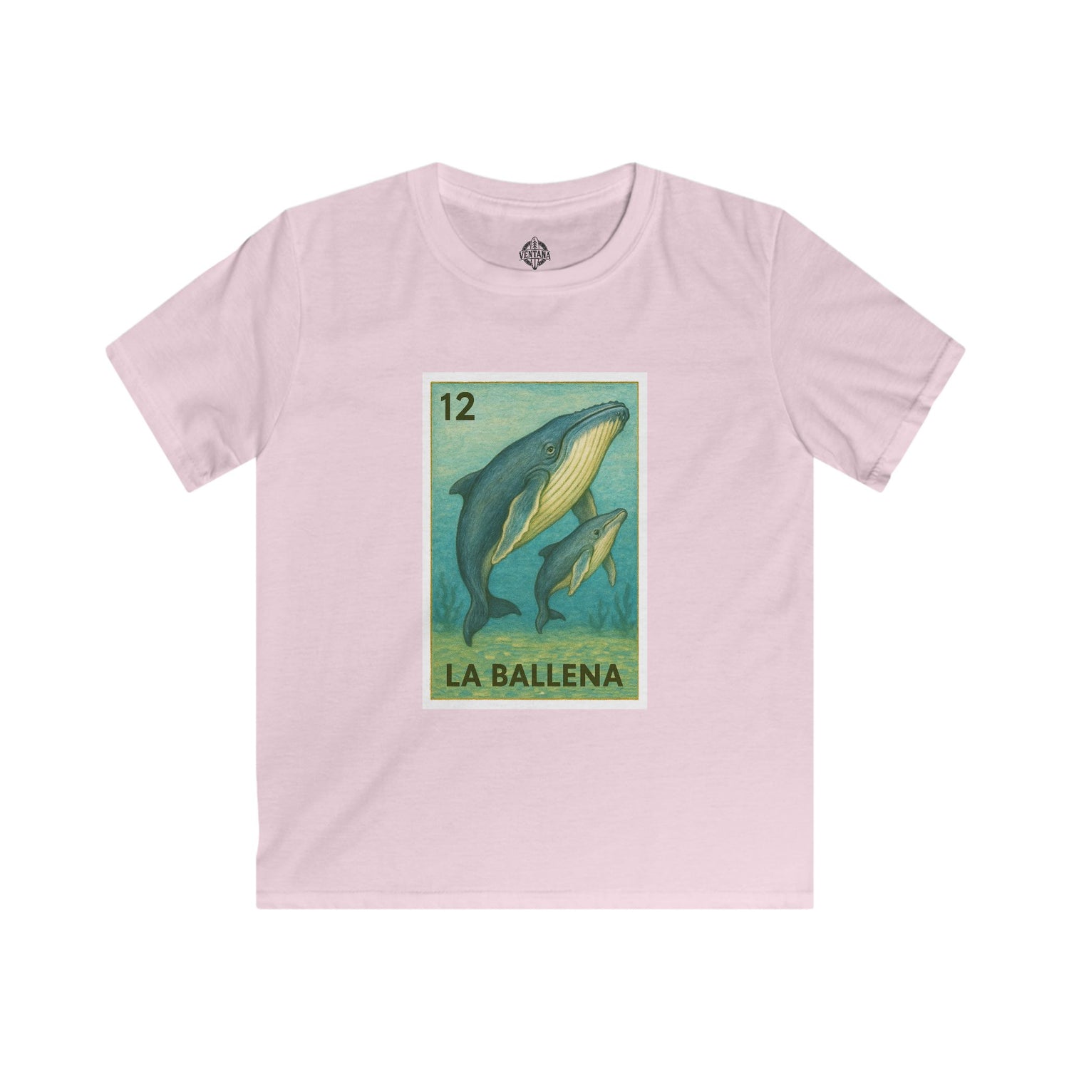 Whale Lotería Kids - Soft Style U.S. Cotton T-Shirt (La Ballena)