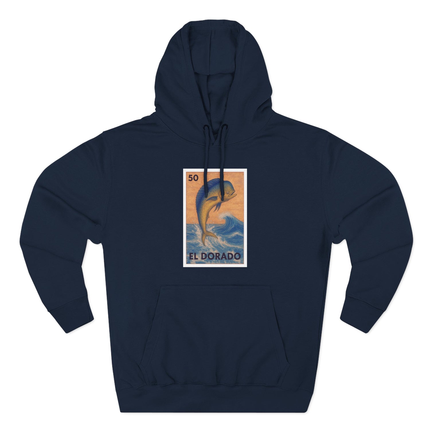 Dorado Lotería Unisex - Pull-Over Cotton Blend Fleece Hoodie (El Dorado)
