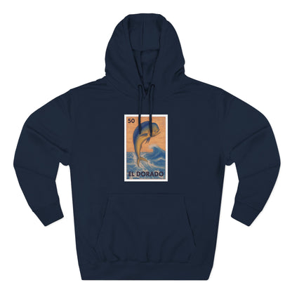 Dorado Lotería Unisex - Pull-Over Cotton Blend Fleece Hoodie (El Dorado)
