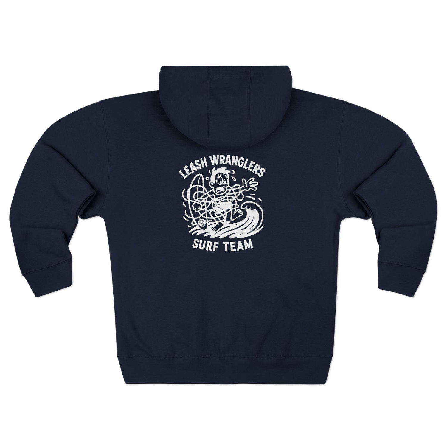 Leash Wranglers Surf Team Unisex - Zip Cotton Blend Fleece Hoodie
