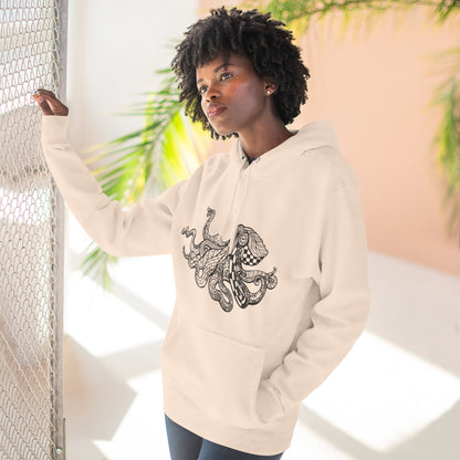 Ventangle Octopus Unisex - Pull-Over Cotton Blend Fleece Hoodie