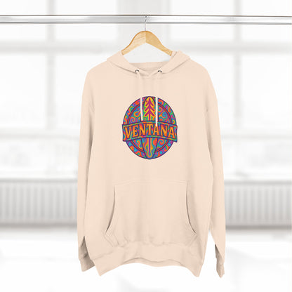 Ventana Psychedelic Treefish Logo Unisex - Pull-Over Cotton Blend Fleece Hoodie