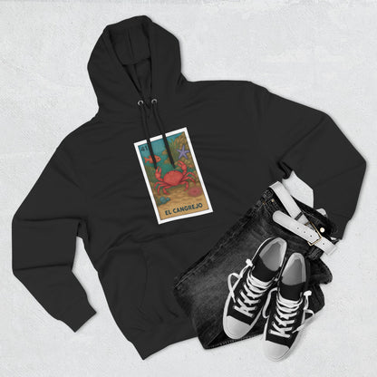Crab Lotería Unisex - Pull-Over Cotton Blend Fleece Hoodie (El Cangrejo)