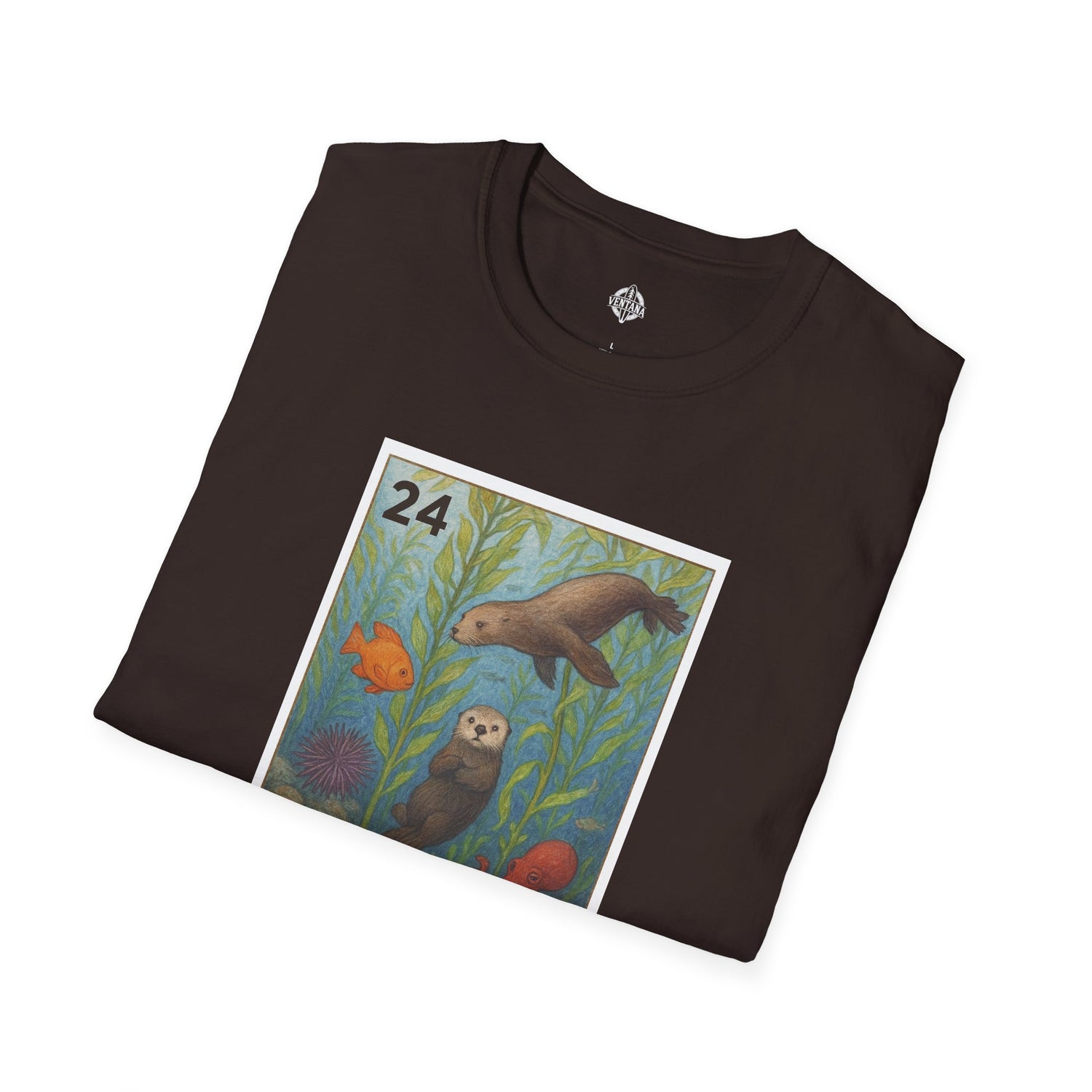 Kelp Forest Lotería Unisex - Soft Style U.S. Cotton T-Shirt (El Bosque de Algas)