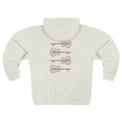 Ventana Santa Cruz Guitar Collab Unisex - Zip Cotton Blend Fleece Hoodie