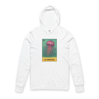 Sea Jelly Lotería Unisex - Cotton Hooded Long Sleeve Hooded T-Shirt (La Medusa)