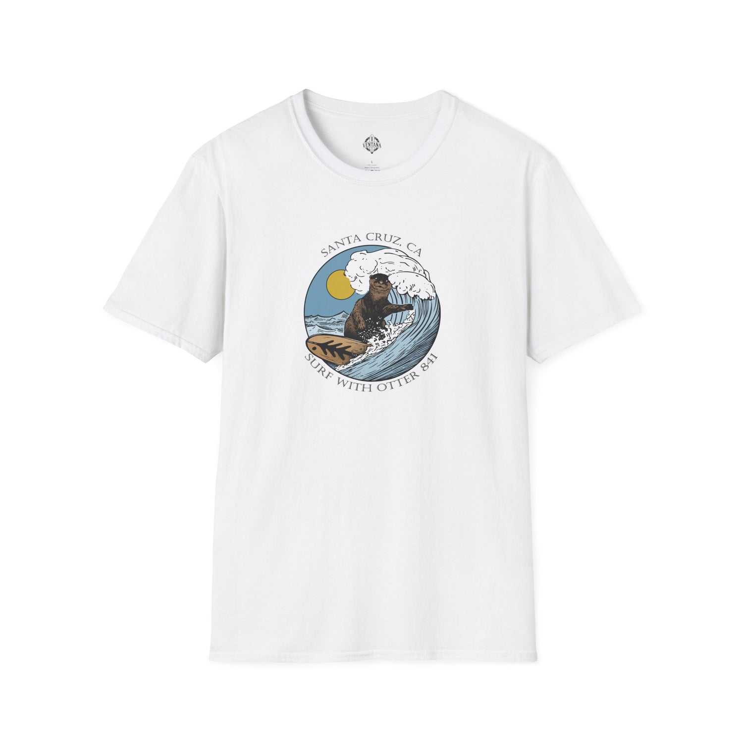 Surf with Otter 841 by Thiago Bianchini Unisex - Soft Style U.S. Cotton T-Shirt