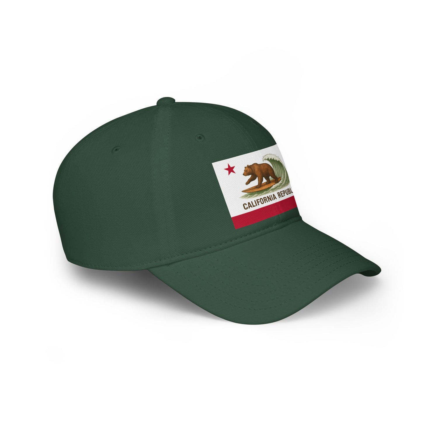 California Surfing Bear Flag Unisex - 100% Cotton Baseball Cap