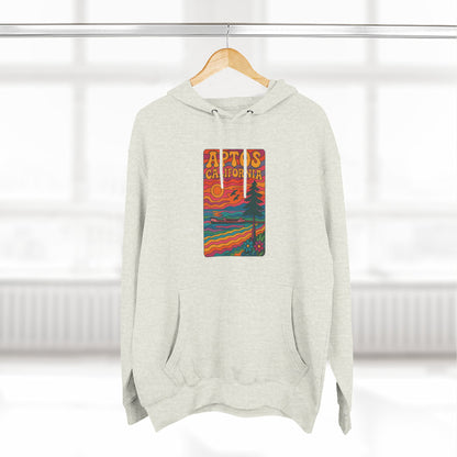 Aptos California Psychedelic Unisex - Pull-Over Cotton Blend Fleece Hoodie