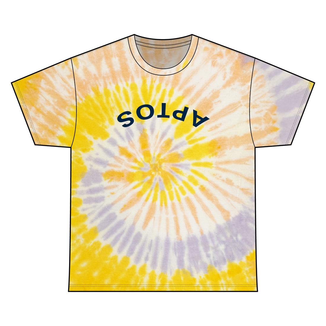 Aptos California Upside Down Tie Dye Unisex - 100% Cotton T-Shirt