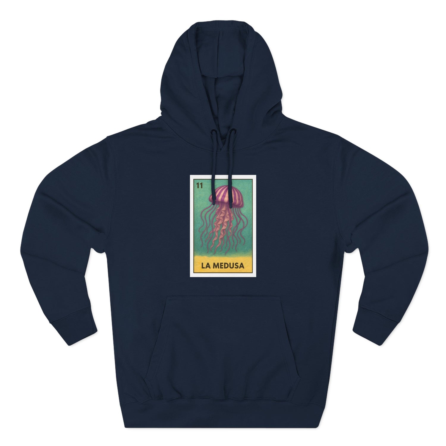 Sea Jelly Lotería Unisex - Pull-Over Cotton Blend Fleece Hoodie (La Medusa)