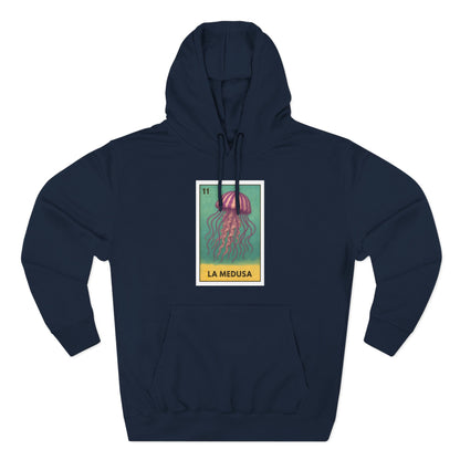 Sea Jelly Lotería Unisex - Pull-Over Cotton Blend Fleece Hoodie (La Medusa)