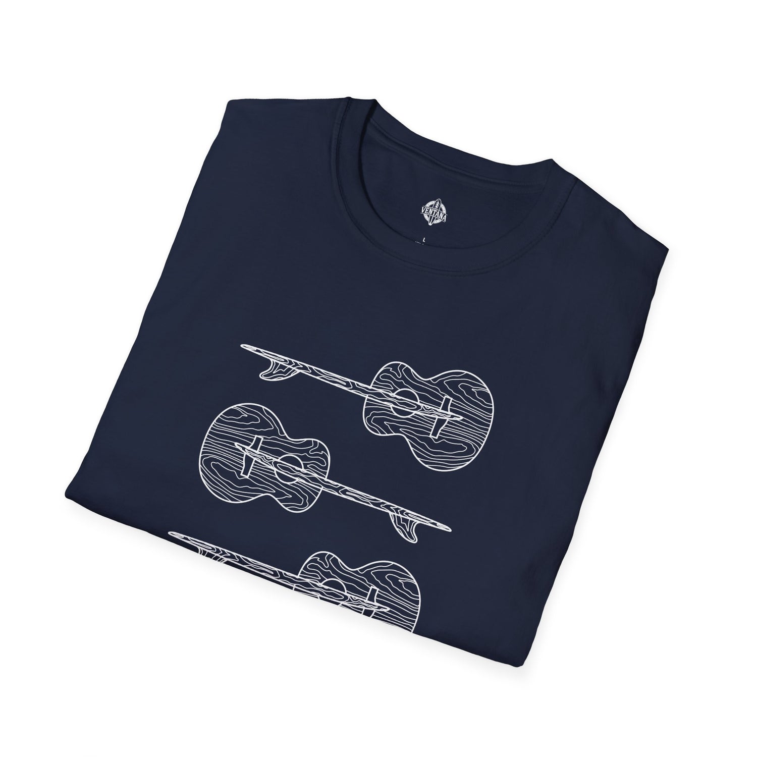 Ventana Santa Cruz Guitar Collab Unisex - Soft Style U.S. Cotton T-Shirt