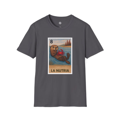 Sea Otter Lotería Unisex - Soft Style U.S. Cotton T-Shirt (La Nutria)