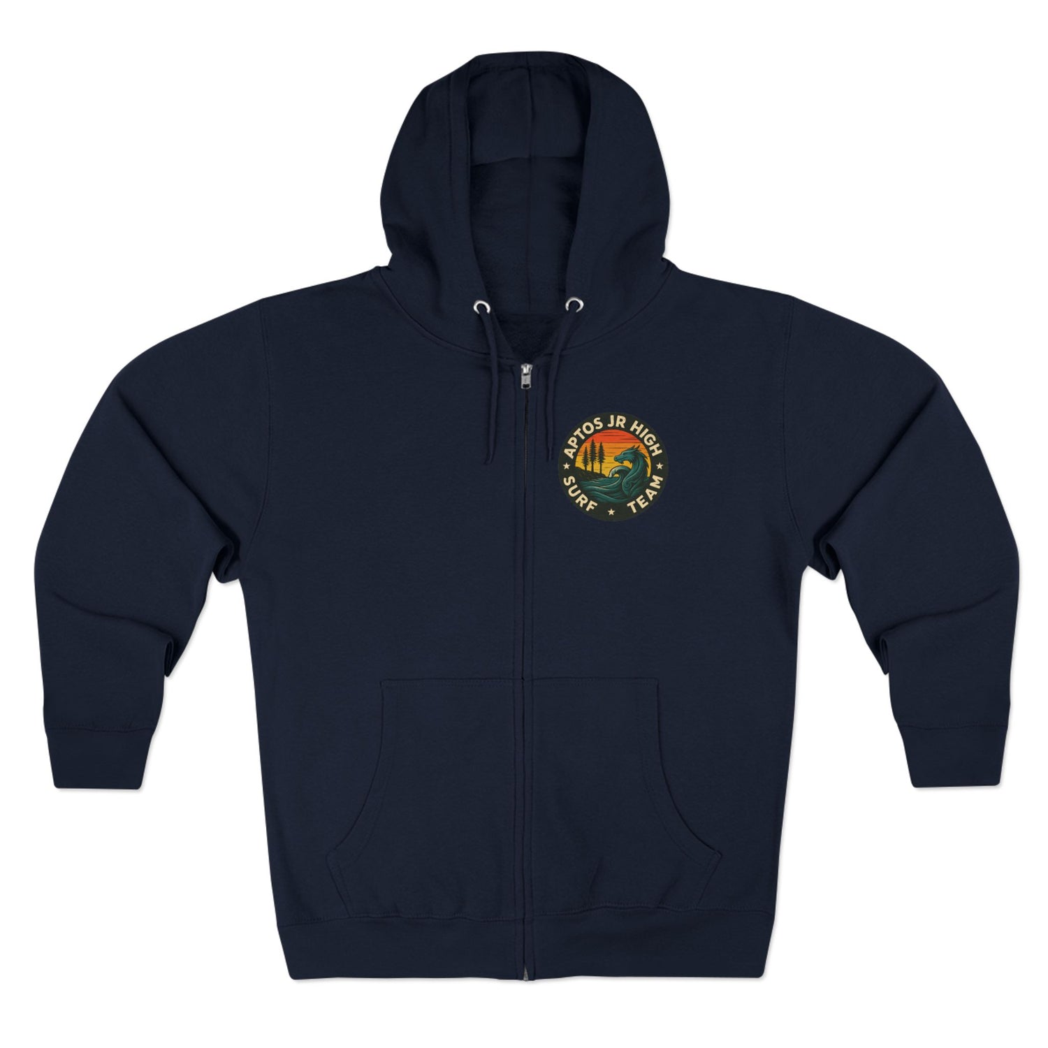 Aptos Junior High Surf Team Unisex - Zip Cotton Blend Fleece Hoodie