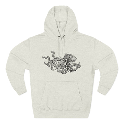 Ventangle Octopus Unisex - Pull-Over Cotton Blend Fleece Hoodie