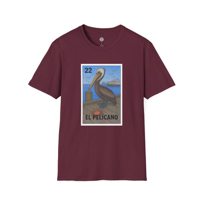 Pelican Lotería Unisex - Soft Style U.S. Cotton T-Shirt (El Pelícano)