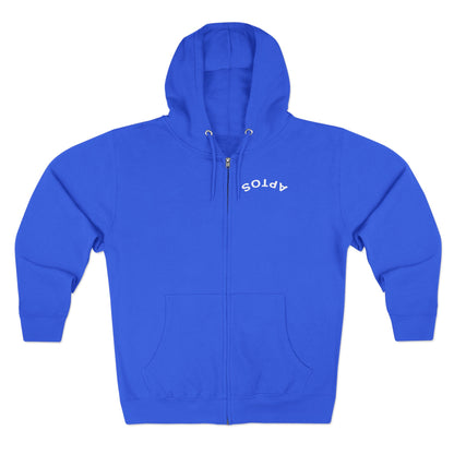 Aptos California Upside Down Unisex - Zip Cotton Blend Fleece Hoodie