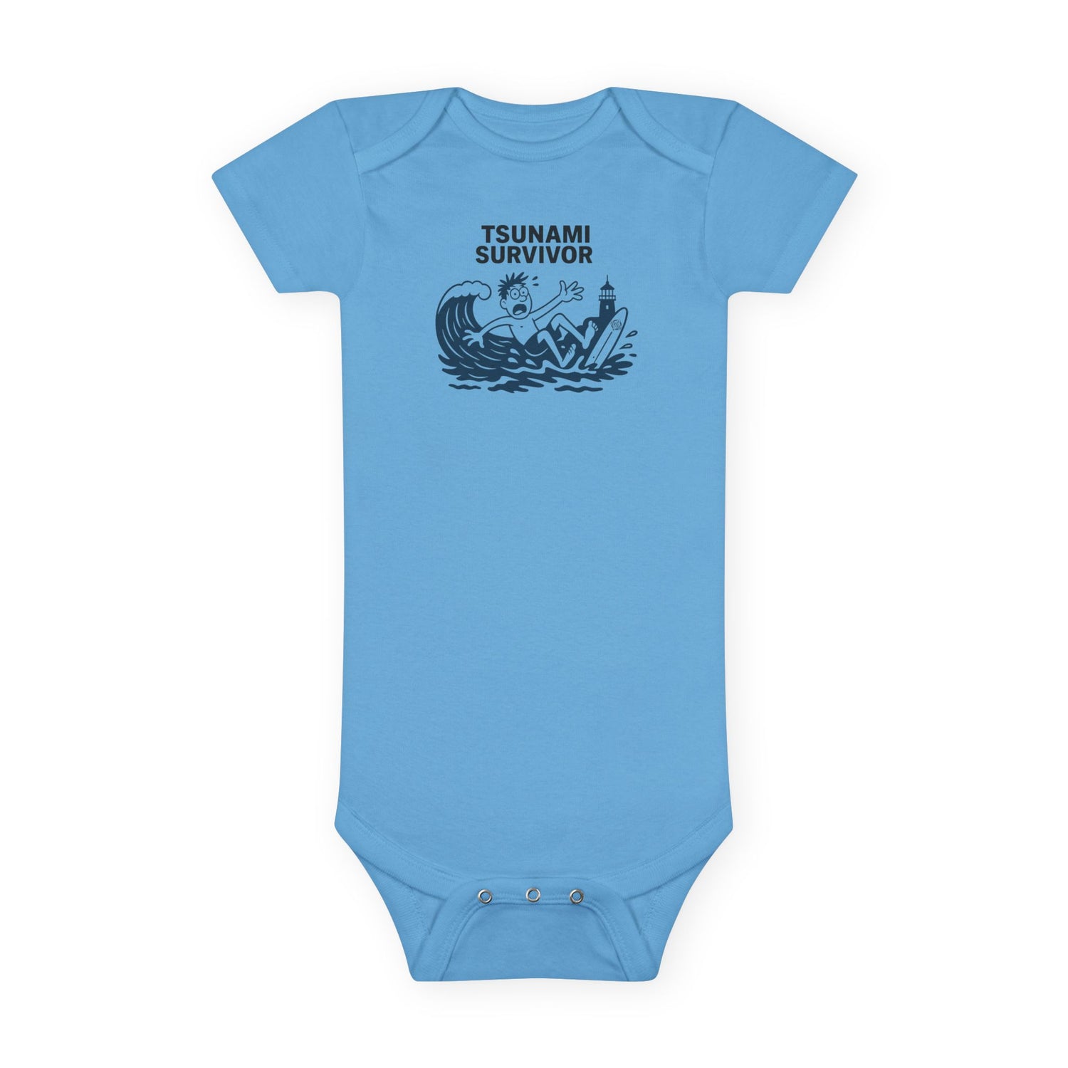 Tsunami Survivor - Baby Short Sleeve 100% Cotton Onesie