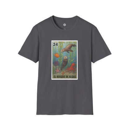 Kelp Forest Lotería Unisex - Soft Style U.S. Cotton T-Shirt (El Bosque de Algas)