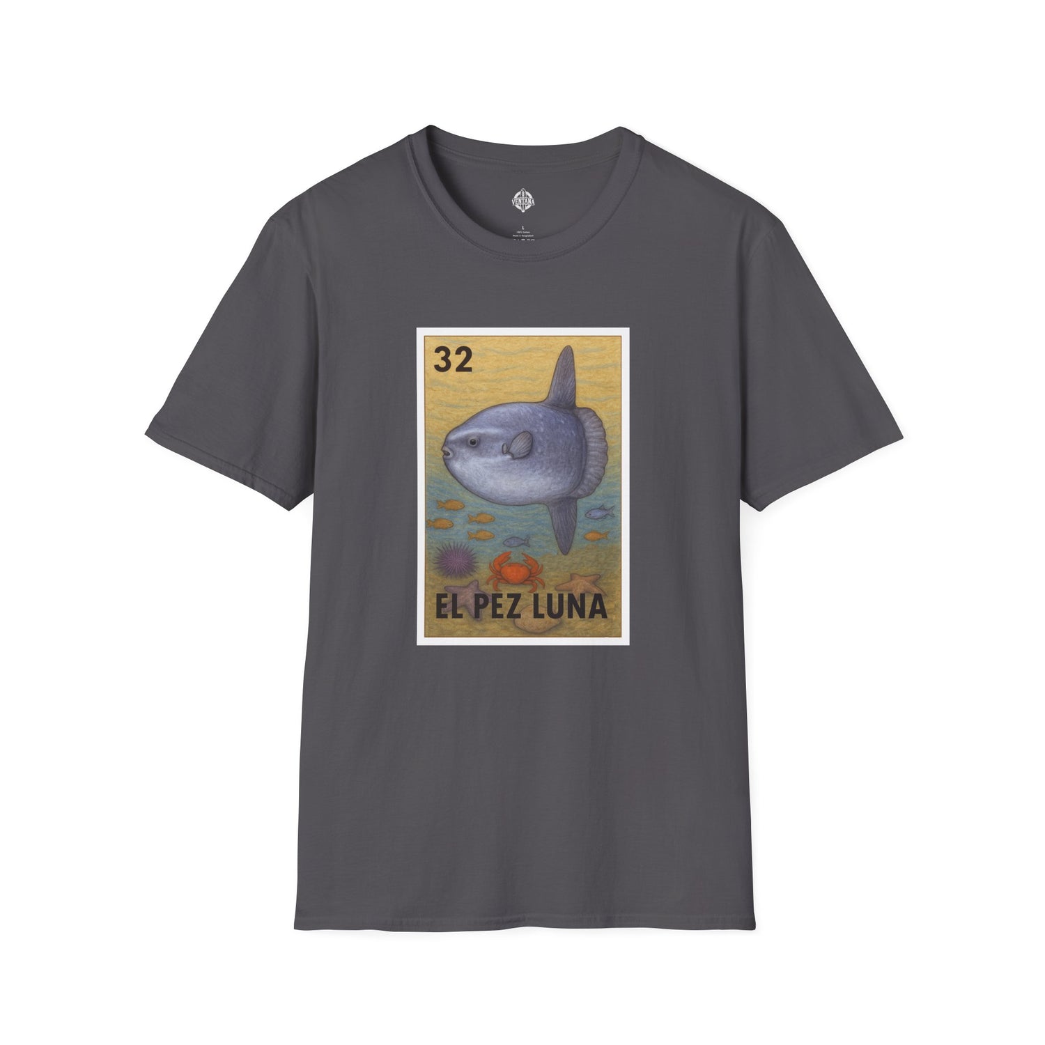 Sunfish Lotería Unisex - Soft Style U.S. Cotton T-Shirt (El Pez Luna)
