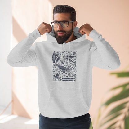 Ventana Marine Life by Lili Arnold Unisex - Pull-Over Cotton Blend Fleece Hoodie