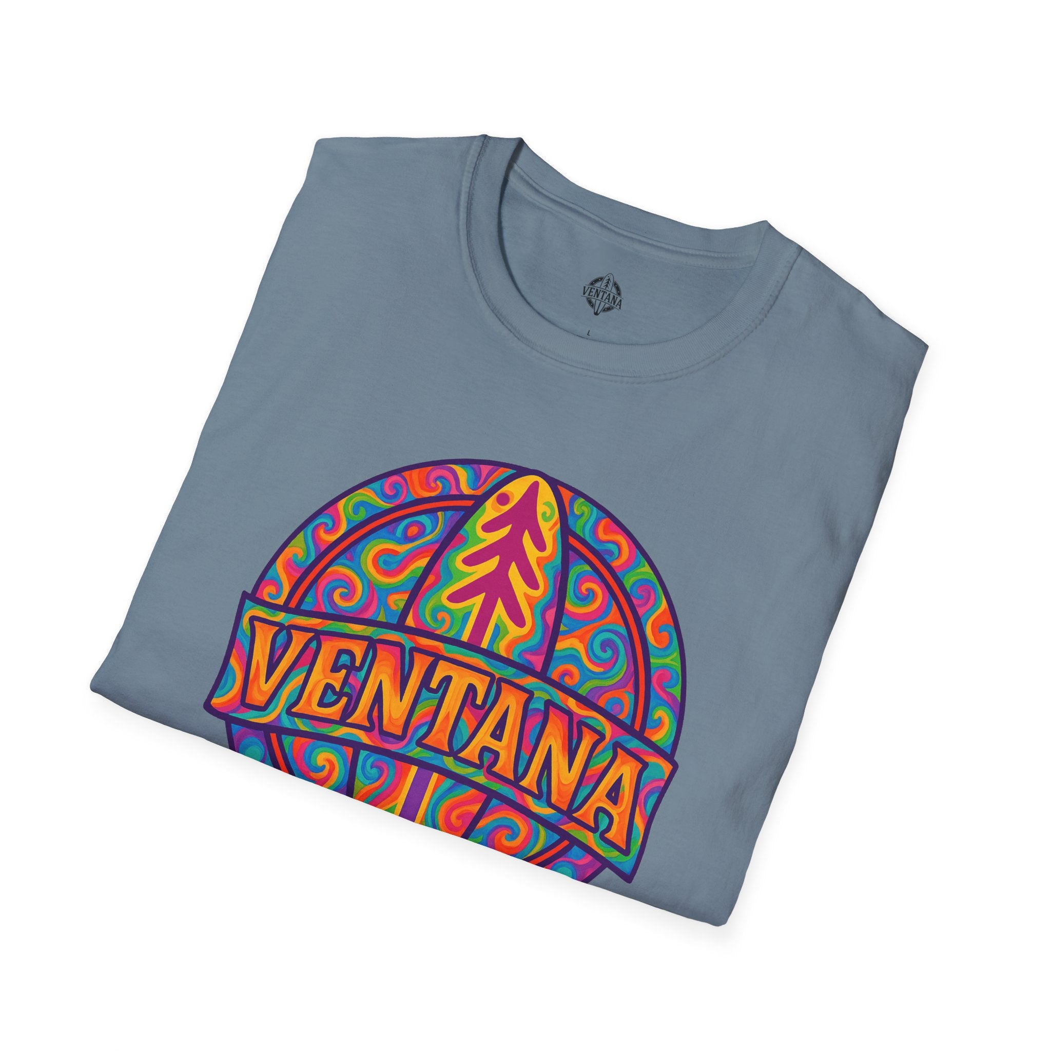 Ventana Psychedelic Treefish Logo - Soft Style U.S. Cotton T-Shirt