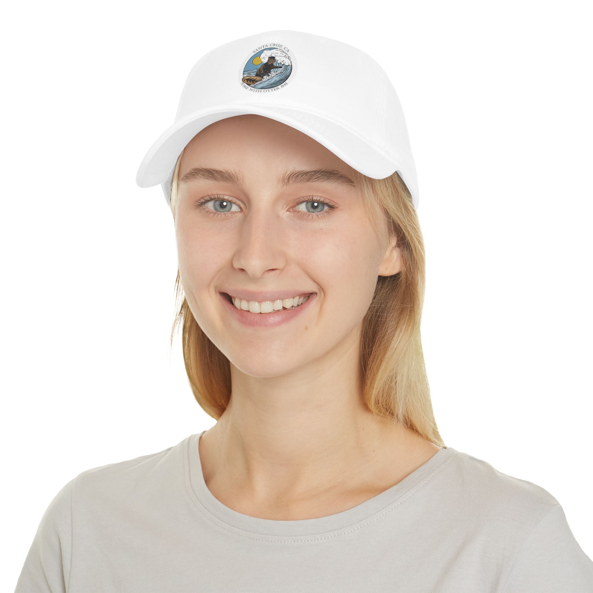 Surf with Otter 841 by Thiago Bianchini - 100% Cotton Baseball Cap