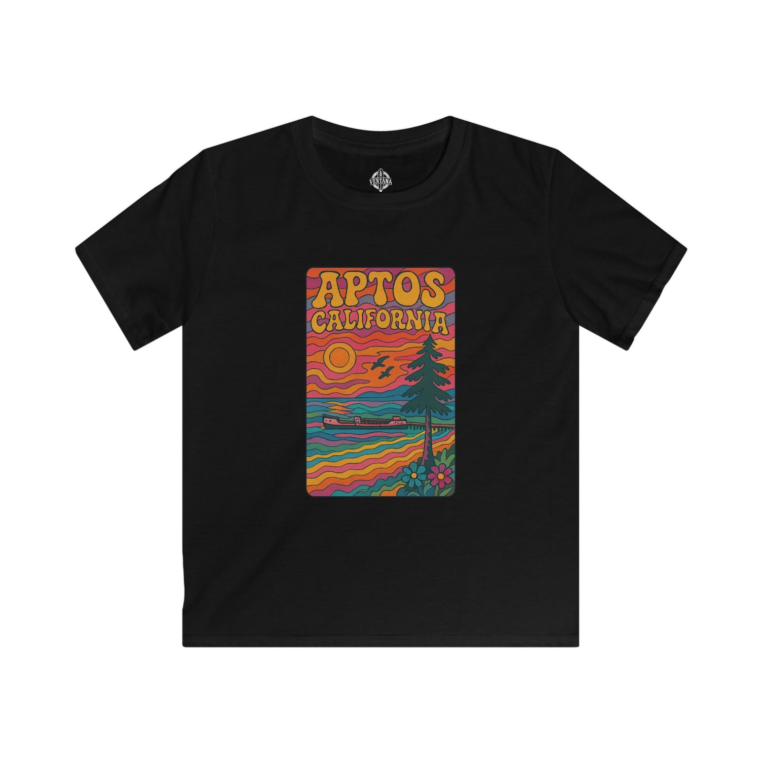 Aptos California Psychedelic Kids - Soft Style U.S. Cotton T-Shirt