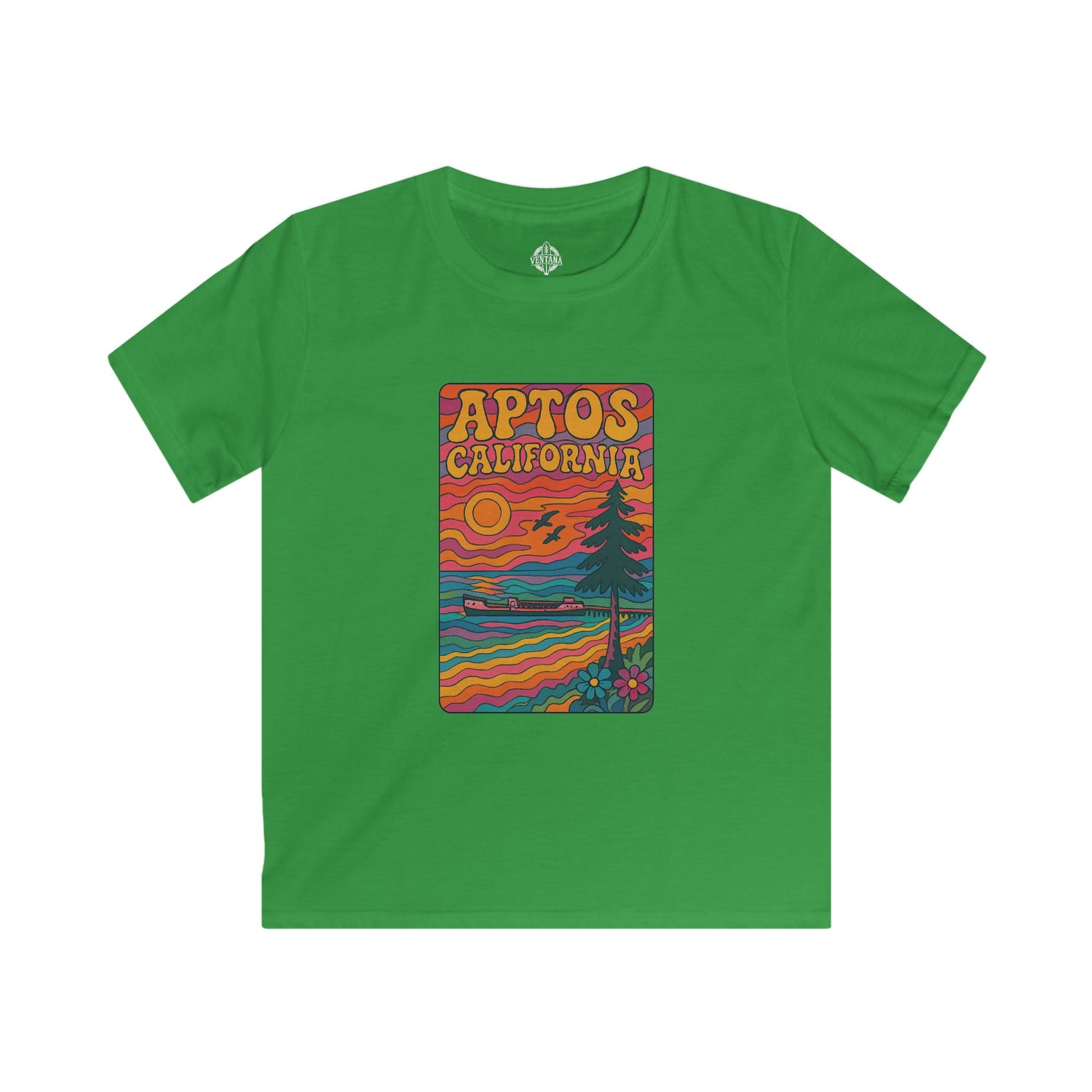 Aptos California Psychedelic Kids - Soft Style U.S. Cotton T-Shirt