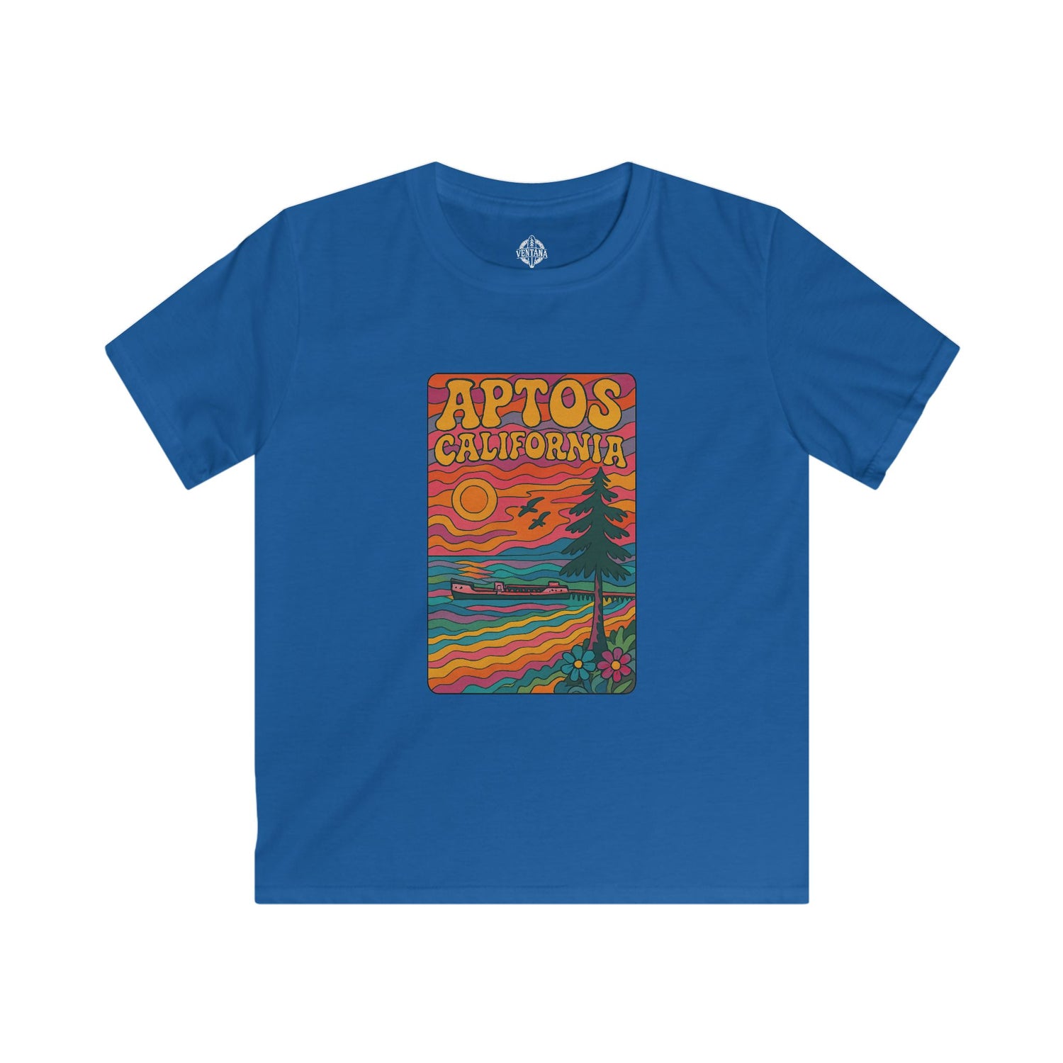 Aptos California Psychedelic Kids - Soft Style U.S. Cotton T-Shirt